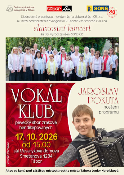 Koncert pěveckého sboru zrakově hendikepovaných